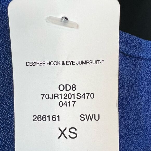 Bebe Desiree Hook & Eye Cobalt Blue Jumpsuit - Picture 8 of 15